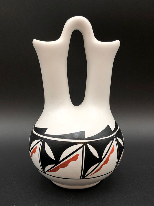Jemez Native American 7" Wedding Vase Handmade Pottery - C. Gachupin - Jemez, NM