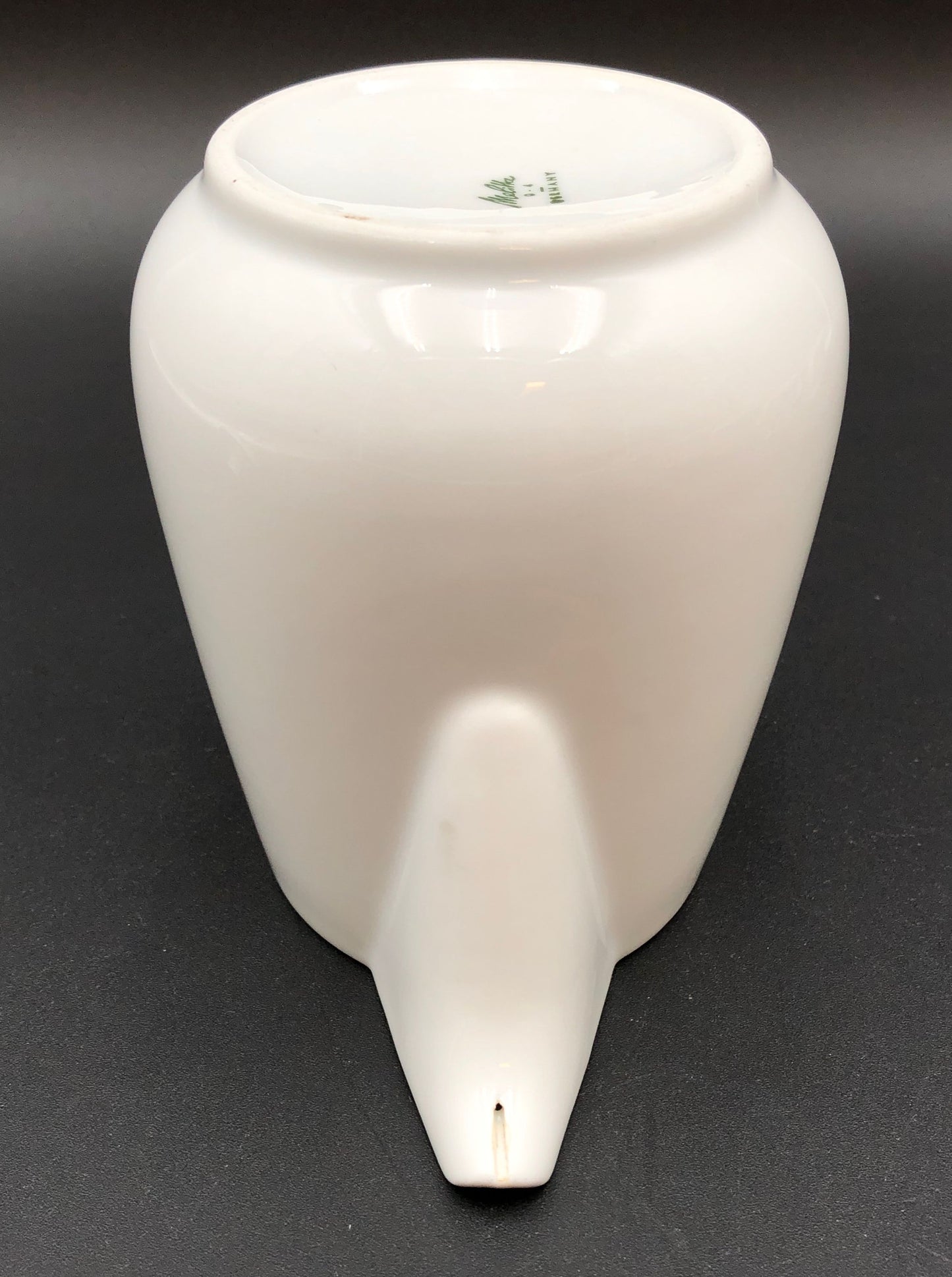 Vintage Melitta White Porcelain Tea / Coffee Pot With No Drip Spout - Germany